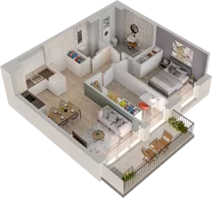 3 pokoje, mieszkanie 54,10 m², piętro 2, oferta nr WO/P33/35, Wiszące Ogrody, Gdańsk, Jasień, Kiełpinek, ul. Przytulna