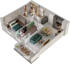 3 pokoje, mieszkanie 53,54 m², parter, oferta nr WO/P31/14, Wiszące Ogrody, Gdańsk, Jasień, Kiełpinek, ul. Przytulna