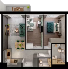 3 pokoje, mieszkanie 53,54 m², parter, oferta nr WO/P31/14, Wiszące Ogrody, Gdańsk, Jasień, Kiełpinek, ul. Przytulna