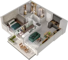 3 pokoje, mieszkanie 54,80 m², piętro 1, oferta nr WO/P31/28, Wiszące Ogrody, Gdańsk, Jasień, Kiełpinek, ul. Przytulna