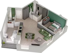 3 pokoje, mieszkanie 69,28 m², parter, oferta nr WO/P3/12, Wiszące Ogrody, Gdańsk, Jasień, Kiełpinek, ul. Przytulna