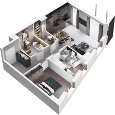 3 pokoje, mieszkanie 57,06 m², piętro 3, oferta nr WO/T13/43, Wiszące Ogrody, Gdańsk, Jasień, Kiełpinek, ul. Przytulna
