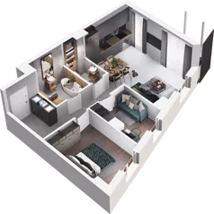 3 pokoje, mieszkanie 57,06 m², piętro 4, oferta nr WO/T13/54, Wiszące Ogrody, Gdańsk, Jasień, Kiełpinek, ul. Przytulna