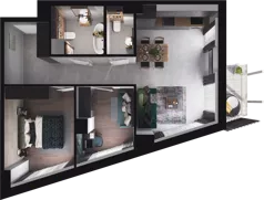 3 pokoje, mieszkanie 57,06 m², piętro 4, oferta nr WO/T13/54, Wiszące Ogrody, Gdańsk, Jasień, Kiełpinek, ul. Przytulna