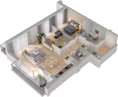 3 pokoje, mieszkanie 75,38 m², piętro 1, oferta nr WO/P1/8, Wiszące Ogrody, Gdańsk, Jasień, Kiełpinek, ul. Przytulna