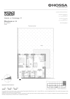 3 pokoje, mieszkanie 63,05 m², parter, oferta nr WO/O19/14, Wiszące Ogrody, Gdańsk, Jasień, Kiełpinek, ul. Przytulna