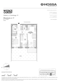 3 pokoje, mieszkanie 53,58 m², parter, oferta nr WO/O19/17, Wiszące Ogrody, Gdańsk, Jasień, Kiełpinek, ul. Przytulna
