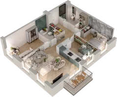 4 pokoje, mieszkanie 73,32 m², piętro 1, oferta nr WL/D33/11, Wiczlino Lyceum, Gdynia, Chwarzno-Wiczlino, Wiczlino, ul. Danusi 31 