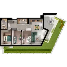 4 pokoje, mieszkanie 70,81 m², parter, oferta nr WL/Z11/6, Wiczlino Lyceum, Gdynia, Chwarzno-Wiczlino, Wiczlino, ul. Danusi 31 