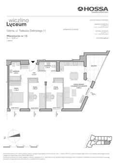 4 pokoje, mieszkanie 70,99 m², piętro 1, oferta nr WL/Z11/15, Wiczlino Lyceum, Gdynia, Chwarzno-Wiczlino, Wiczlino, ul. Danusi 31 