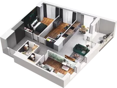 4 pokoje, mieszkanie 81,86 m², piętro 4, oferta nr CP/R7/51, Centralpark, Gdańsk, Piecki-Migowo, Morena, ul. Franciszka Rakoczego