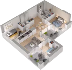 4 pokoje, mieszkanie 64,51 m², piętro 4, oferta nr CP/R5/31, Centralpark, Gdańsk, Piecki-Migowo, Morena, ul. Franciszka Rakoczego