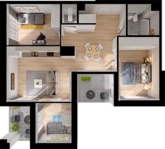 4 pokoje, mieszkanie 64,51 m², piętro 4, oferta nr CP/R5/31, Centralpark, Gdańsk, Piecki-Migowo, Morena, ul. Franciszka Rakoczego