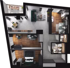 4 pokoje, mieszkanie 81,08 m², piętro 1, oferta nr CP/R7/21, Centralpark, Gdańsk, Piecki-Migowo, Morena, ul. Franciszka Rakoczego
