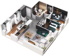 4 pokoje, mieszkanie 67,01 m², piętro 1, oferta nr CP/R7/23, Centralpark, Gdańsk, Piecki-Migowo, Morena, ul. Franciszka Rakoczego