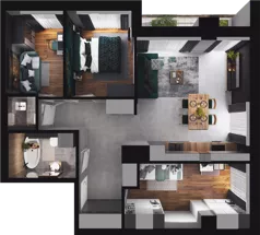 4 pokoje, mieszkanie 67,01 m², piętro 1, oferta nr CP/R7/23, Centralpark, Gdańsk, Piecki-Migowo, Morena, ul. Franciszka Rakoczego