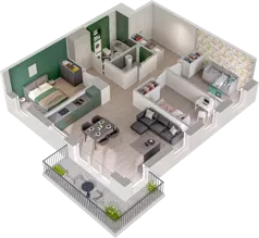 4 pokoje, mieszkanie 74,84 m², piętro 1, oferta nr CCW/S18/12, Centrum Chwarzno - Wiczlino , Gdynia, Chwarzno-Wiczlino, ul. Fregatowa