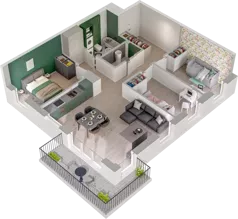 4 pokoje, mieszkanie 74,84 m², piętro 1, oferta nr CCW/S20/12, Centrum Chwarzno - Wiczlino, Gdynia, Chwarzno-Wiczlino, ul. Fregatowa