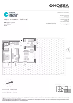 4 pokoje, mieszkanie 74,84 m², piętro 1, oferta nr CCW/B2/11, Centrum Chwarzno - Wiczlino, Gdynia, Chwarzno-Wiczlino, ul. Fregatowa