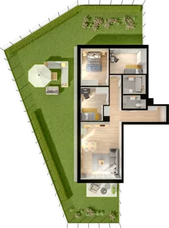 4 pokoje, mieszkanie 73,46 m², parter, oferta nr WW/B5/9, Welocity Wiczlino, Gdynia, Chwarzno-Wiczlino, ul. Jana Kazimierza