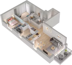 4 pokoje, mieszkanie 73,46 m², piętro 1, oferta nr WW/B5/21, Welocity Wiczlino, Gdynia, Chwarzno-Wiczlino, ul. Jana Kazimierza