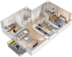 4 pokoje, mieszkanie 68,97 m², piętro 3, oferta nr WW/JK12/43, Welocity Wiczlino, Gdynia, Chwarzno-Wiczlino, ul. Jana Kazimierza