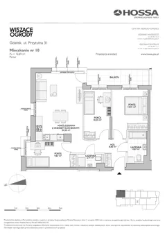 4 pokoje, mieszkanie 72,89 m², parter, oferta nr WO/P31/10, Wiszące Ogrody, Gdańsk, Jasień, Kiełpinek, ul. Przytulna