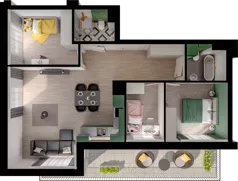4 pokoje, mieszkanie 70,80 m², piętro 2, oferta nr WO/P3/35, Wiszące Ogrody, Gdańsk, Jasień, Kiełpinek, ul. Przytulna