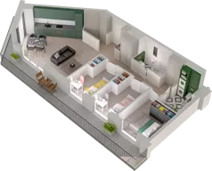 4 pokoje, mieszkanie 77,06 m², piętro 5, oferta nr WO/P3/70, Wiszące Ogrody, Gdańsk, Jasień, Kiełpinek, ul. Przytulna
