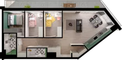 4 pokoje, mieszkanie 77,06 m², piętro 5, oferta nr WO/P3/70, Wiszące Ogrody, Gdańsk, Jasień, Kiełpinek, ul. Przytulna