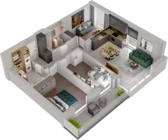 4 pokoje, mieszkanie 71,18 m², parter, oferta nr WO/P31/4, Wiszące Ogrody, Gdańsk, Jasień, Kiełpinek, ul. Przytulna