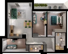 4 pokoje, mieszkanie 72,88 m², piętro 1, oferta nr WO/P31/21, Wiszące Ogrody, Gdańsk, Jasień, Kiełpinek, ul. Przytulna