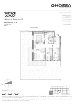 4 pokoje, mieszkanie 66,53 m², parter, oferta nr WO/O19/4, Wiszące Ogrody, Gdańsk, Jasień, Kiełpinek, ul. Przytulna
