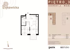 1 pokój, mieszkanie 30,88 m², piętro 3, oferta nr A.3.14, Pękowicka, Kraków, Prądnik Biały, ul. Pękowicka