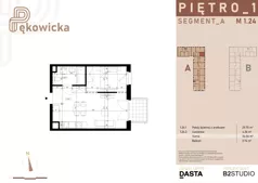 1 pokój, mieszkanie 34,06 m², piętro 1, oferta nr A.1.24, Pękowicka, Kraków, Prądnik Biały, ul. Pękowicka
