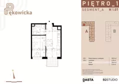 1 pokój, mieszkanie 30,62 m², piętro 1, oferta nr A.1.07, Pękowicka, Kraków, Prądnik Biały, ul. Pękowicka