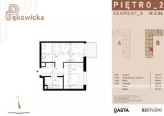 2 pokoje, mieszkanie 34,22 m², piętro 2, oferta nr B.2.56, Pękowicka, Kraków, Prądnik Biały, ul. Pękowicka