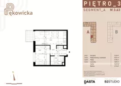 2 pokoje, mieszkanie 34,22 m², piętro 3, oferta nr A.3.63, Pękowicka, Kraków, Prądnik Biały, ul. Pękowicka