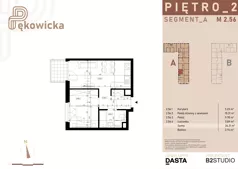 2 pokoje, mieszkanie 34,22 m², piętro 2, oferta nr A.2.56, Pękowicka, Kraków, Prądnik Biały, ul. Pękowicka