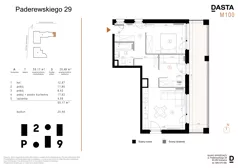 3 pokoje, mieszkanie 55,17 m², piętro 7, oferta nr A.M100, Paderewskiego 29, Katowice, Osiedle Paderewskiego-Muchowiec, Dolina Trzech Stawów, ul. Ignacego Paderewskiego 29