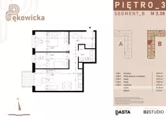 3 pokoje, mieszkanie 57,38 m², piętro 3, oferta nr B.3.38, Pękowicka, Kraków, Prądnik Biały, ul. Pękowicka