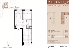 3 pokoje, mieszkanie 50,82 m², piętro 2, oferta nr B.2.28, Pękowicka, Kraków, Prądnik Biały, ul. Pękowicka