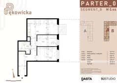 3 pokoje, mieszkanie 55,48 m², parter, oferta nr B.0.44, Pękowicka, Kraków, Prądnik Biały, ul. Pękowicka