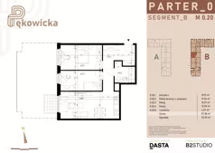 3 pokoje, mieszkanie 57,38 m², parter, oferta nr B.0.20, Pękowicka, Kraków, Prądnik Biały, ul. Pękowicka