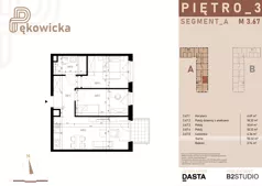 3 pokoje, mieszkanie 50,33 m², piętro 3, oferta nr A.3.67, Pękowicka, Kraków, Prądnik Biały, ul. Pękowicka
