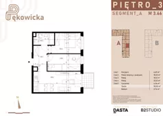 3 pokoje, mieszkanie 50,33 m², piętro 3, oferta nr A.3.66, Pękowicka, Kraków, Prądnik Biały, ul. Pękowicka