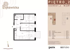 3 pokoje, mieszkanie 50,33 m², piętro 2, oferta nr A.2.59, Pękowicka, Kraków, Prądnik Biały, ul. Pękowicka