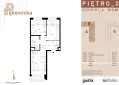 3 pokoje, mieszkanie 50,82 m², piętro 2, oferta nr A.2.28, Pękowicka, Kraków, Prądnik Biały, ul. Pękowicka