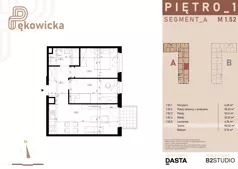 3 pokoje, mieszkanie 50,33 m², piętro 1, oferta nr A.1.52, Pękowicka, Kraków, Prądnik Biały, ul. Pękowicka