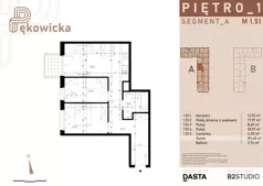 3 pokoje, mieszkanie 55,49 m², piętro 1, oferta nr A.1.51, Pękowicka, Kraków, Prądnik Biały, ul. Pękowicka